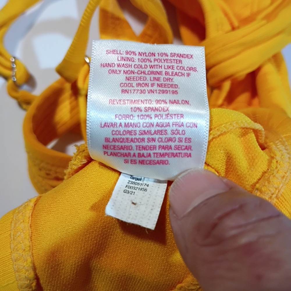 Xhilaration Bright Yellow Bikini Top - Picture 6 of 8